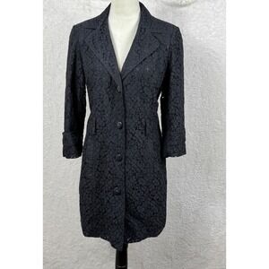 Janie Bryant Mod XS Lace Trench Elegant Evening Coat Gothic Retro‎ Glam